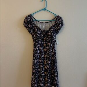 No Boundaries Floral Dress - Black and Pink